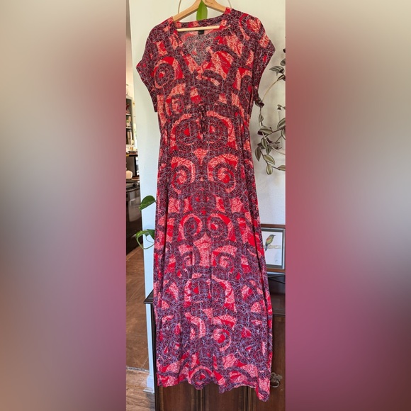 H&M Burgundy Maxi Dress size 14 - Picture 2 of 6